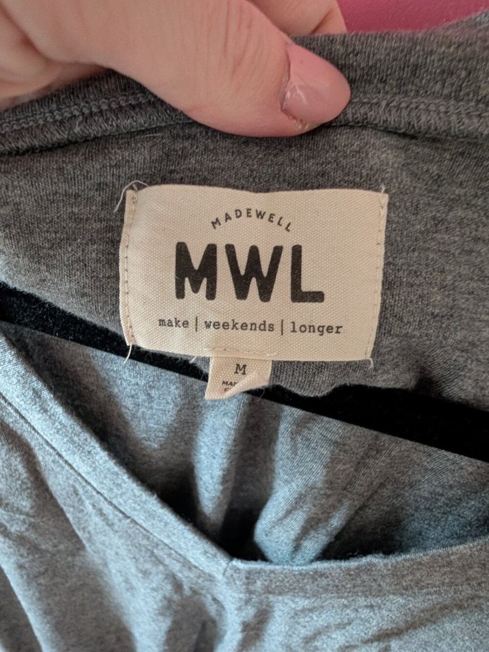 Madewell MWL Breeze drawstring romper in a charcoal gray - Picture 3 of 4